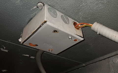 Installed Junction Box Fitting