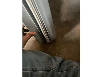 Repaired Walk-In Freezer Door Seal